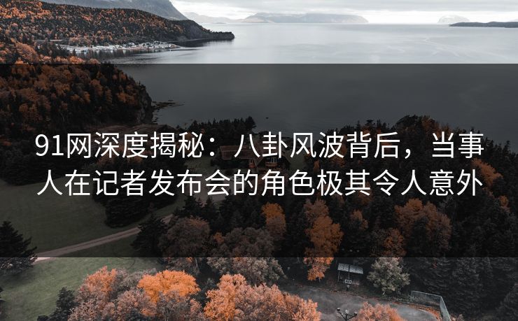 91网深度揭秘：八卦风波背后，当事人在记者发布会的角色极其令人意外